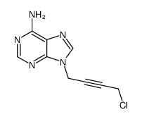 9-(4-chlorobut-2-ynyl)purin-6-amine结构式