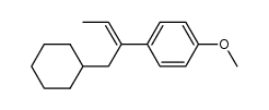 (E)-1-(1-cyclohexylbut-2-en-2-yl)-4-methoxybenzene结构式
