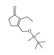 3-(((tert-butyl)dimethylsilyloxy)methyl)-2-ethylcyclopent-2-enone Structure