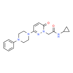 N-cyclopropyl-2-[6-oxo-3-(4-phenylpiperazin-1-yl)pyridazin-1(6H)-yl]acetamide Structure