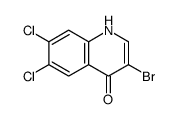 3-Bromo-6,7-dichloro-4-hydroxyquinoline结构式