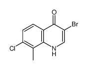3-Bromo-7-chloro-4-hydroxy-8-methylquinoline Structure