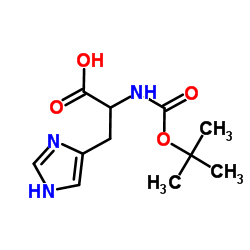 N-(tert-Butoxycarbonyl)histidin structure
