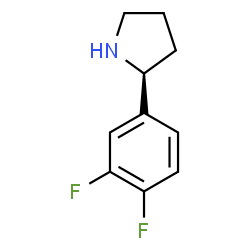 (2S)-2-(3,4-二氟代苯基)吡咯烷结构式