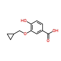 3-(环丙基甲氧基)-4-羟基苯甲酸结构式