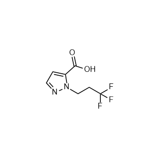 1-(3,3,3-三氟丙基)-1H-吡唑-5-羧酸结构式