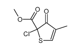 methyl 2-chloro-4-methyl-3-oxo-2,3-dihydrothiophene-2-carboxylate Structure
