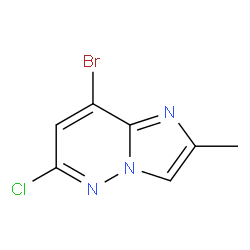 8-溴-6-氯-2-甲基咪唑并[1,2-b]哒嗪结构式