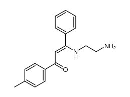 (Z)-3-((2-aminoethyl)amino)-3-phenyl-1-(p-tolyl)prop-2-en-1-one Structure