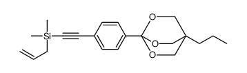dimethyl-prop-2-enyl-[2-[4-(1-propyl-3,5,8-trioxabicyclo[2.2.2]octan-4-yl)phenyl]ethynyl]silane Structure