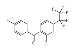 [2-chloro-4-(1,1,2,2,2-pentafluoroethyl)phenyl]-(4-fluorophenyl)methanone Structure