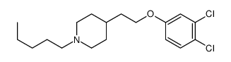 4-[2-(3,4-dichlorophenoxy)ethyl]-1-pentylpiperidine Structure