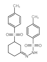 Benzenesulfonic acid,4-methyl-, 2-[3-[(4-methylphenyl)sulfonyl]cyclohexylidene]hydrazide Structure
