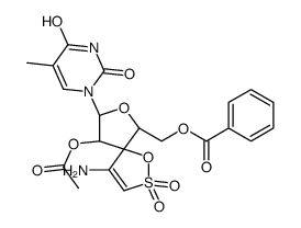 [(6R,8R,9R)-9-acetyloxy-4-amino-8-(5-methyl-2,4-dioxopyrimidin-1-yl)-2,2-dioxo-1,7-dioxa-2λ6-thiaspiro[4.4]non-3-en-6-yl]methyl benzoate结构式