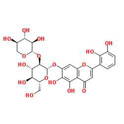 6-HYDROXYLUTEOLIN-7-O-beta-D-glucosyl-[1->2]-xyloside Structure