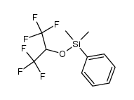 ((1,1,1,3,3,3-hexafluoropropan-2-yl)oxy)dimethyl(phenyl)silane结构式
