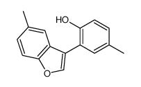 4-methyl-2-(5-methyl-1-benzofuran-3-yl)phenol结构式
