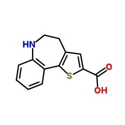 5,6-二氢-4H-噻吩并[3,2-D][1]苯氮杂卓-2-羧酸结构式