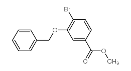3-(苄氧基)-4-溴苯甲酸甲酯结构式