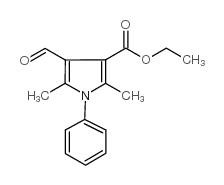4-甲酰基-2,5-二甲基-1-苯基-1H-吡咯-3-羧酸乙酯结构式