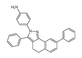 4-(3,8-diphenyl-4,5-dihydrobenzo[g]indazol-2-yl)aniline结构式