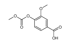 3-methoxy-4-methoxycarbonyloxy-benzoic acid Structure