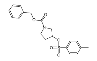 3-(Toluene-4-sulfonyloxy)-pyrrolidine-1-carboxylic acid benzyl ester结构式
