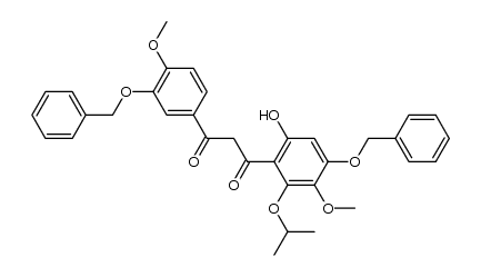 1-(3-(benzyloxy)-4-methoxyphenyl)-3-(4-(benzyloxy)-6-hydroxy-2-isopropoxy-3-methoxyphenyl)propane-1,3-dione Structure