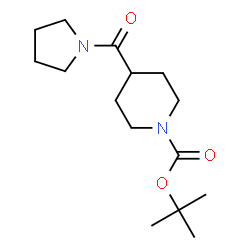 1-Boc-4-(吡咯烷羰基)哌啶结构式