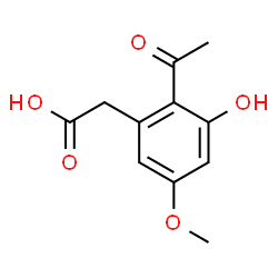 2-(2-乙酰基-3-羟基-5-甲氧基苯基)乙酸结构式