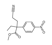methyl 4-cyano-2-ethyl-2-(4-nitrophenyl)butanoate Structure