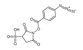 N-羟基磺基琥珀酰亚胺-4-叠氮基苯甲酸酯结构式