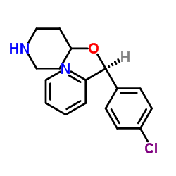 (S)-2-[(4-氯苯基)(4-哌啶氧基)甲基]吡啶结构式