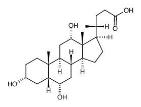 (3a,5b,6a,12a)-3,6,12-trihydroxy-Cholan-24-oic acid Structure