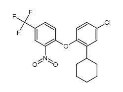 4-chloro-2-cyclohexyl-1-(2-nitro-4-(trifluoromethyl)phenoxy)benzene结构式