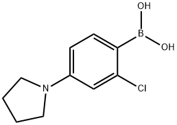 2-Chloro-4-(pyrrolidino)phenylboronic acid Structure