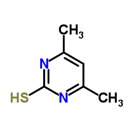 4,6-二甲基-2-巯基嘧啶结构式