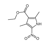 Ethyl 2,4-dimethyl-5-nitro-1H-pyrrole-3-carboxylate结构式