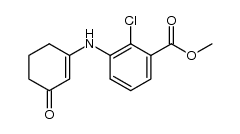 3-(3-carbomethoxy-2-chloroanilino)cyclohex-2-en-1-one结构式