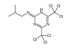 N-(2-methylpropyl)-4,6-bis(trichloromethyl)-1,3,5-triazin-2-amine结构式