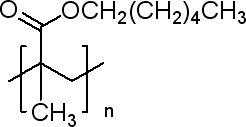 聚甲丙烯酰酸己酯 溶液结构式
