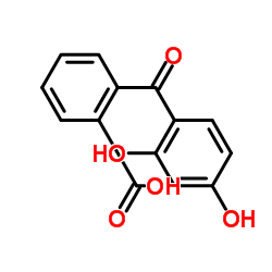 2',4'-二羟基-2-苯甲酰基苯甲酸结构式