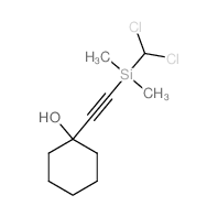 Cyclohexanol,1-[2-[(dichloromethyl)dimethylsilyl]ethynyl]-结构式