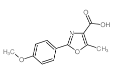 2-(4-Methoxyphenyl)-5-methyl-1,3-oxazole-4-carboxylic acid结构式