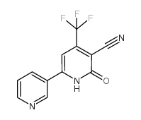 2-氧代-6-吡啶-3-基-4-三氟甲基-1,2-二氢吡啶-3-甲腈结构式