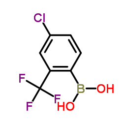 4-氯-2-(三氟甲基)苯硼酸结构式