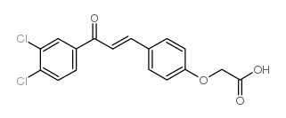 [4-[3-(3,4-二氯苯基)-3-氧代-1-丙烯基]苯氧基-乙酸结构式