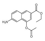 4-(乙酰基氧基)-6-氨基-2-萘羧酸乙酯结构式