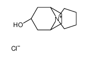 (1R,5R)-3-Hydroxyspiro[bicyclo[3.2.1]octane-8,1'-pyrrolidin]-1'-ium chloride Structure
