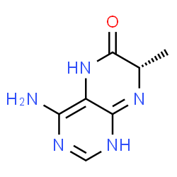6(5H)-Pteridinone,4-amino-1,7-dihydro-7-methyl-,(7S)-(9CI) Structure
